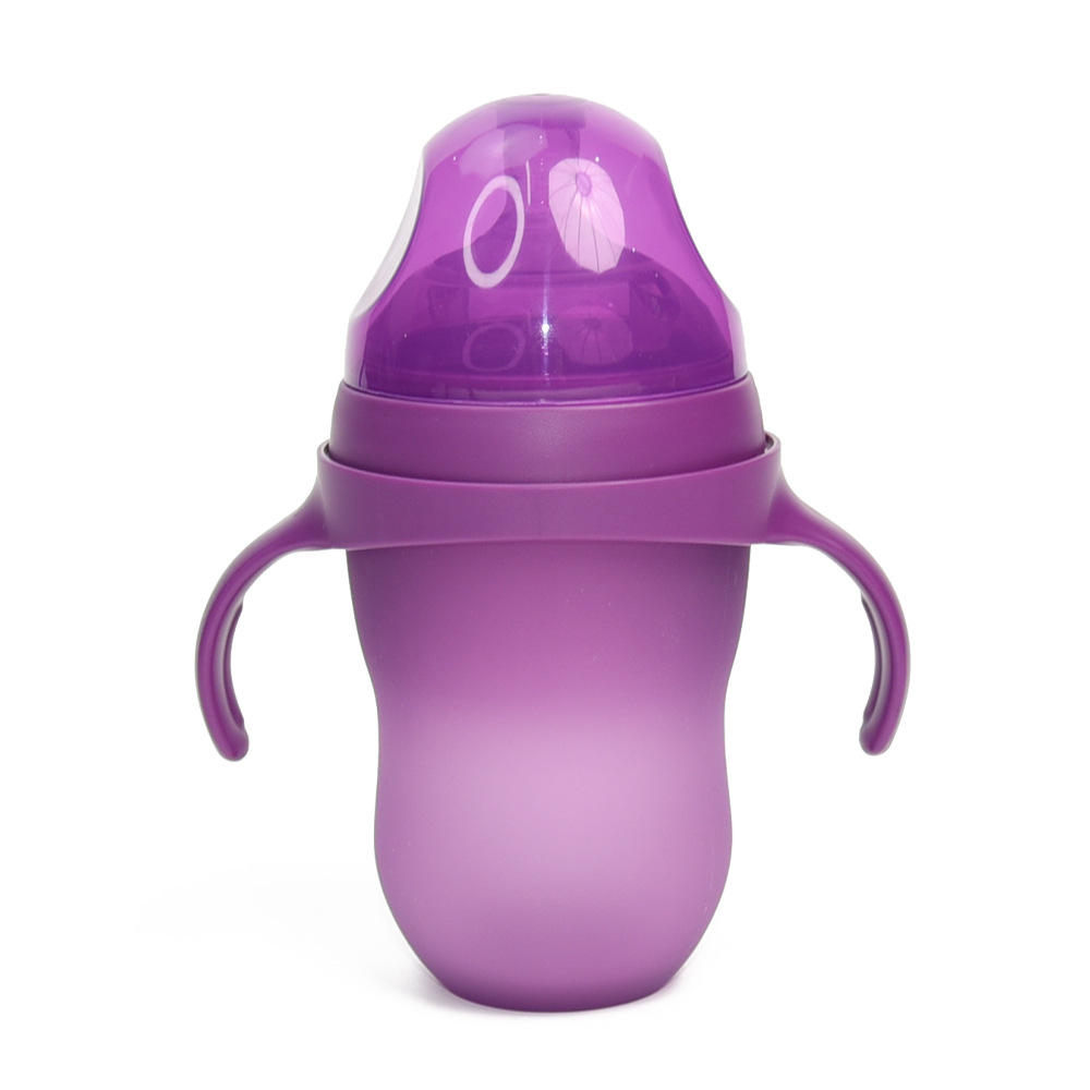 250ml Nano Silver Nursing Bottle Wide Neck Anti-Colic Silicone Baby