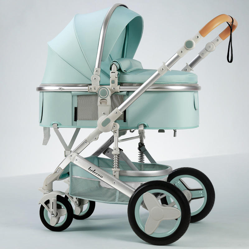 Fashionable Baby 3 in 1 Compact Luxury Cotton Stroller & Pram with