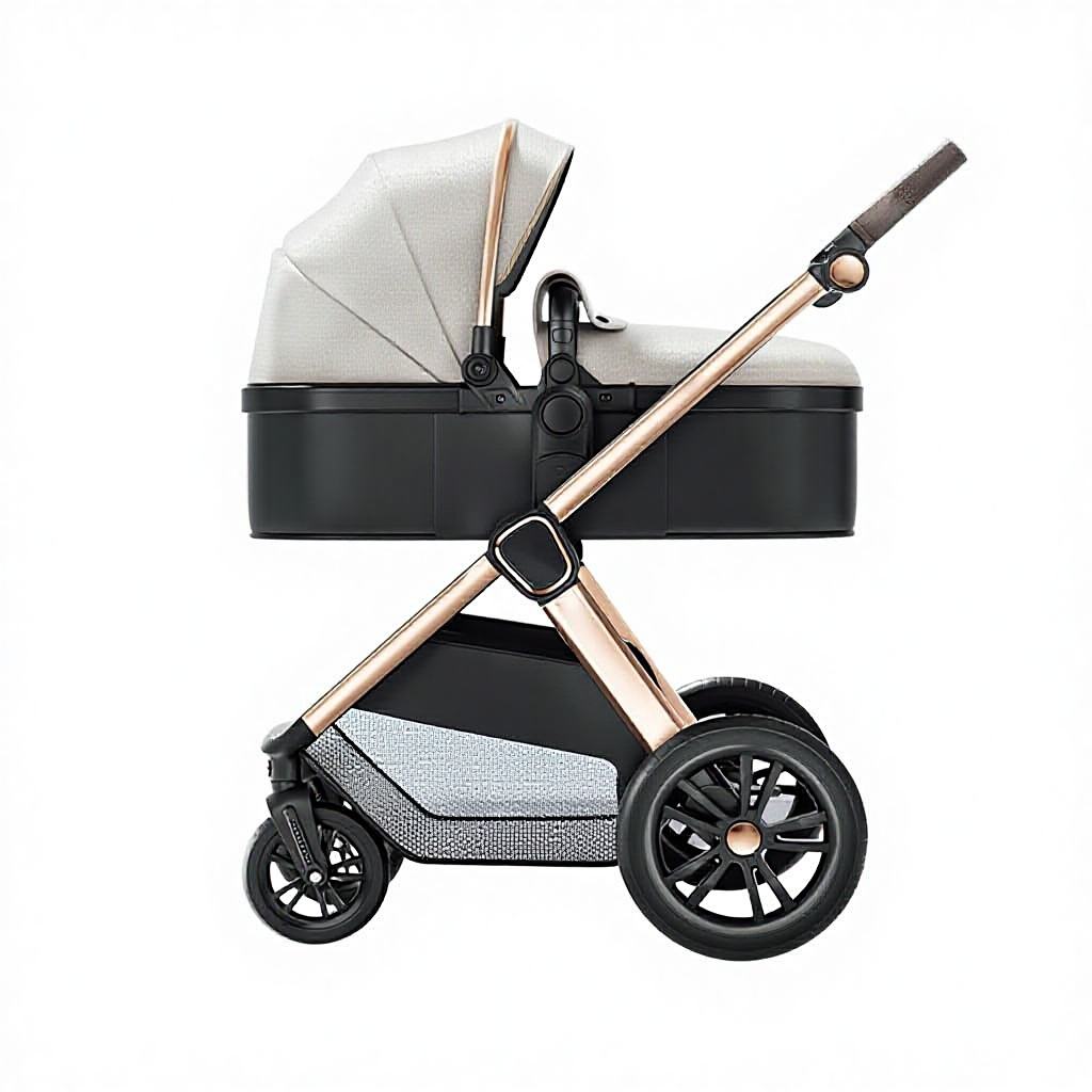 High Landscape Newborn Bassinet Carseat Luxury Baby Stroller Set for