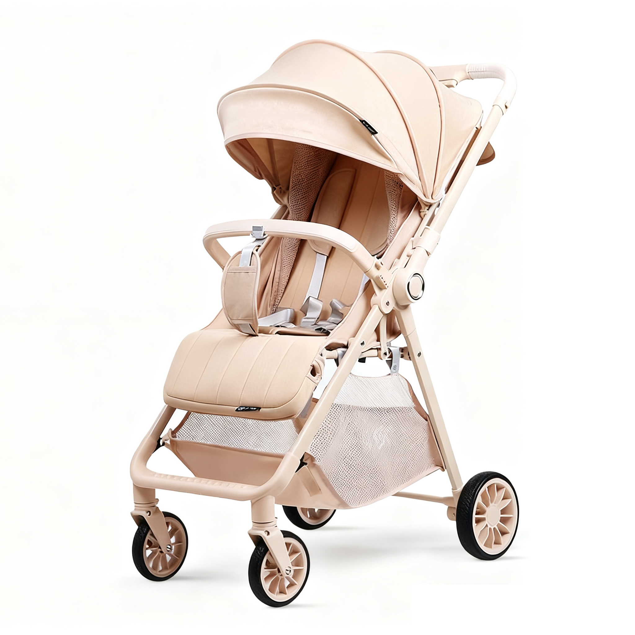 Luxury Compact Modern Four Smooth Rolling Wheels Foldable Baby Travel