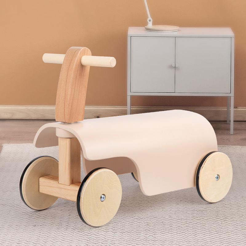 Wooden Self-Balancing Scooter Ride-On Baby Foot Push Walker Learning