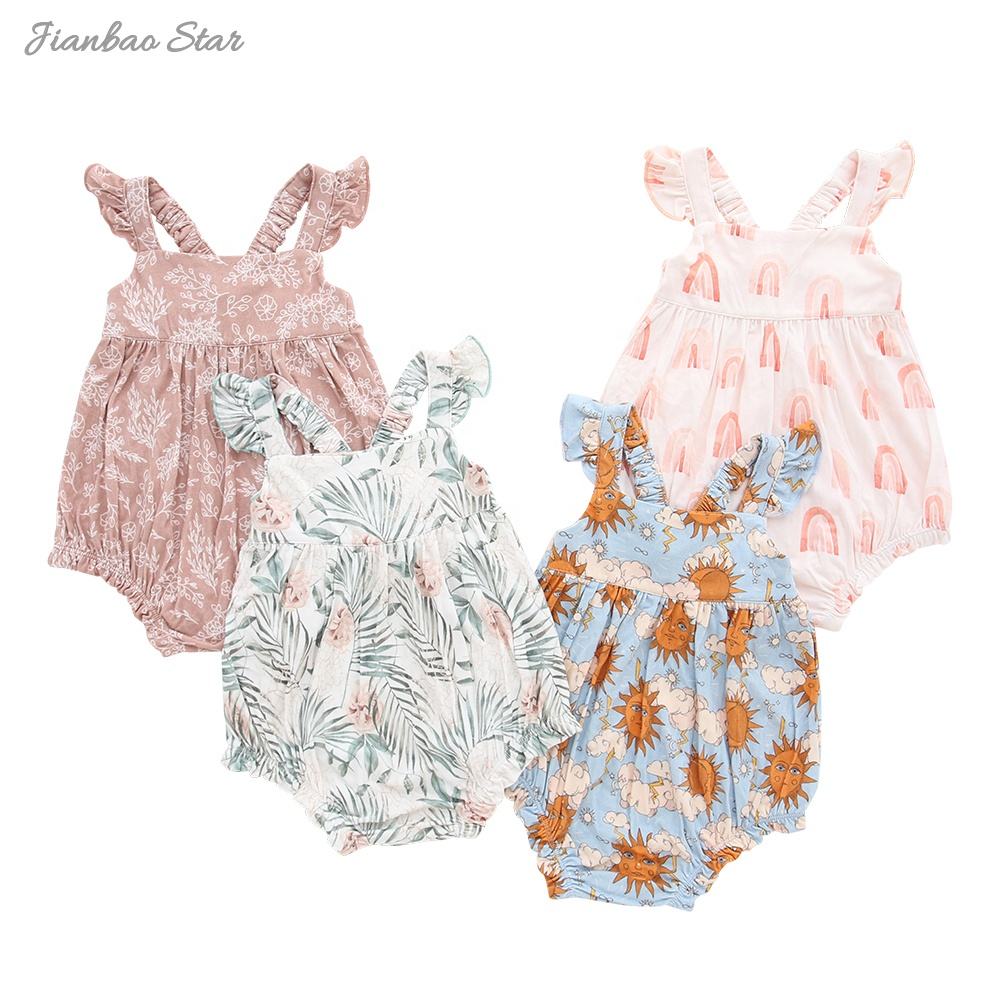 Support Customization Ins Baby Girls Suspenders Style Bamboo Cotton