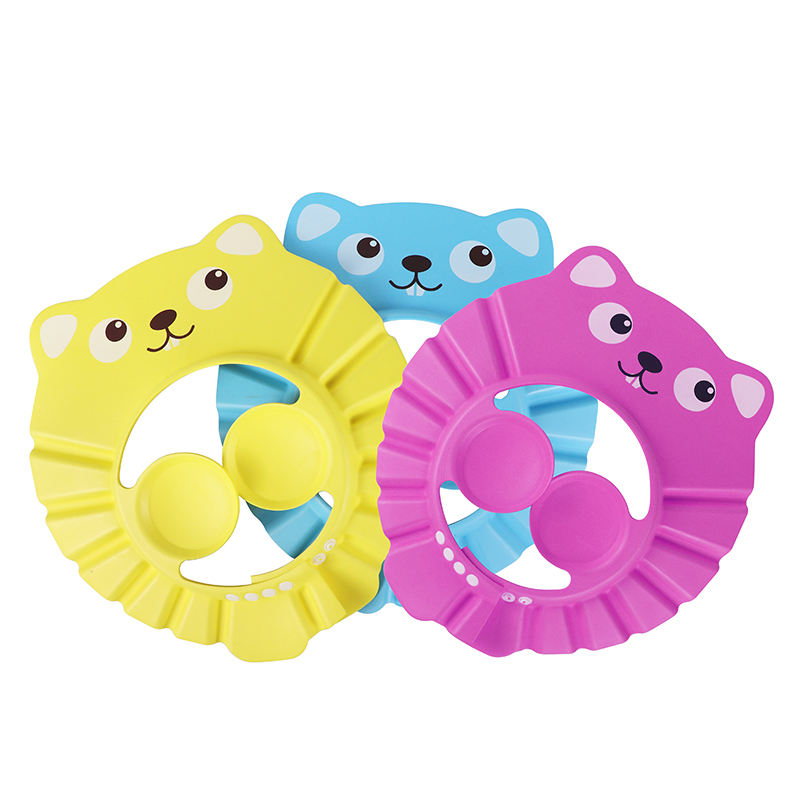 Animal Baby Shower Adjustable Hair Wash Hat for Newborn Infant Ear