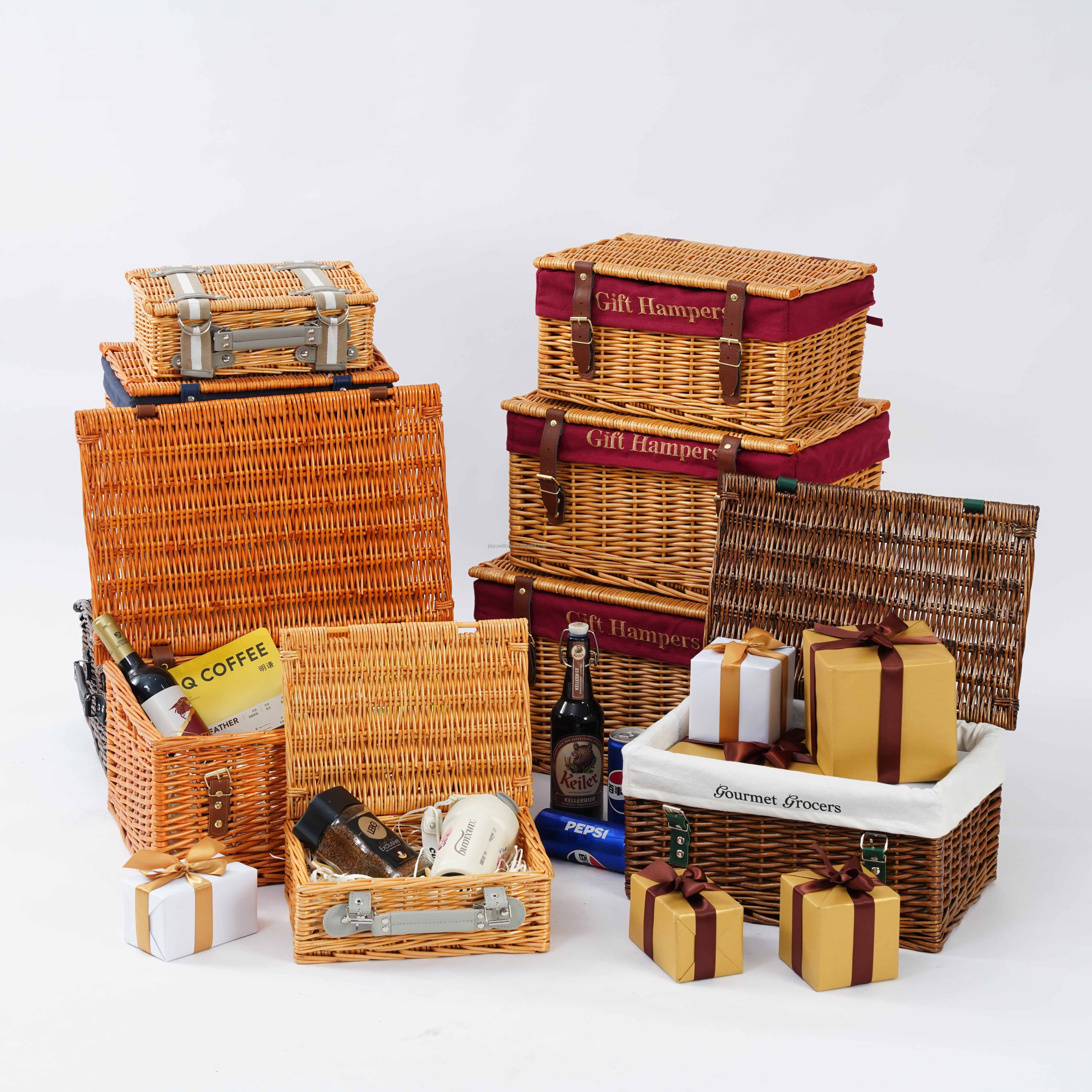 JY Luxury Wicker New Born Baby Shower Gift Hamper Basket Hard Gift