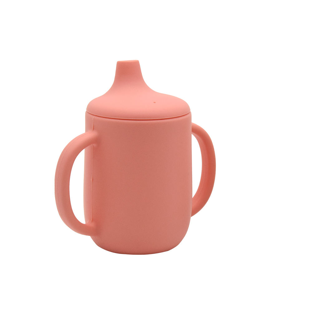 Food Grade Soft Silicone Waterproof Baby Training Sippy Cup Toddler