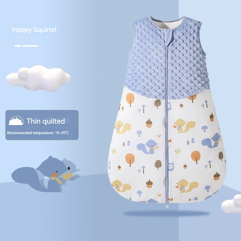 1.5 Tog Baby Sleep Sack 100% Cotton Printed Sleeveless Zipper Baby