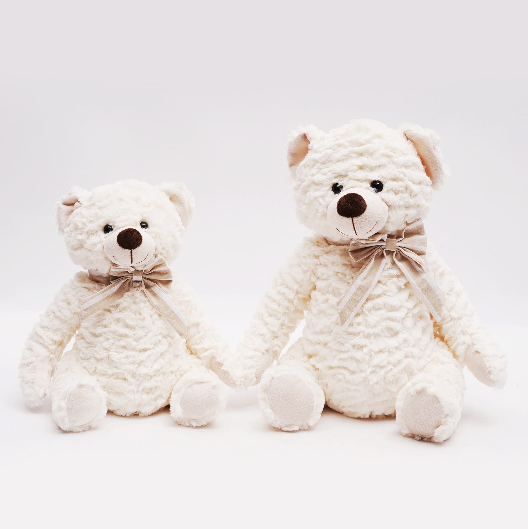 White Plush Teddy Bear with Safety Certifications, Baby Nursery Stuffed