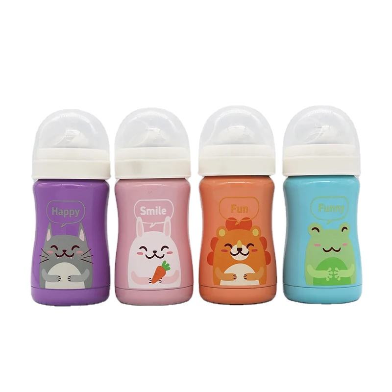 304 Milk Bottle BPA Free Stainless Steel Baby Feeding Bottles with
