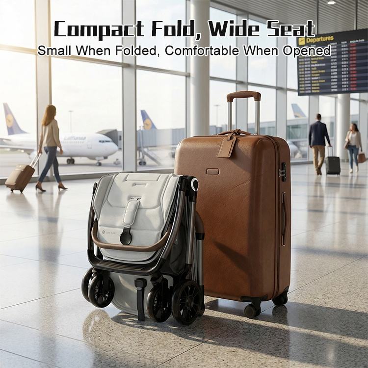 Compact Lightweight Aluminum Alloy Cabin Baby Stroller with Auto