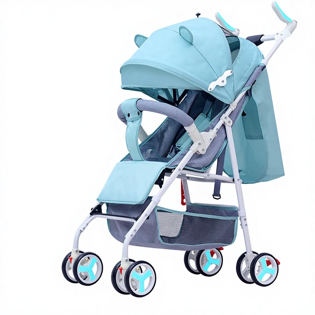 Pocket Baby Metal Four Seasons Universal Lightweight Folding Four-Wheel