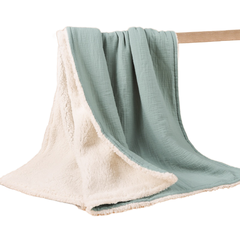Super Soft Cotton Floral Knitted Warm Muslin Fleece Anti-Dust Mite