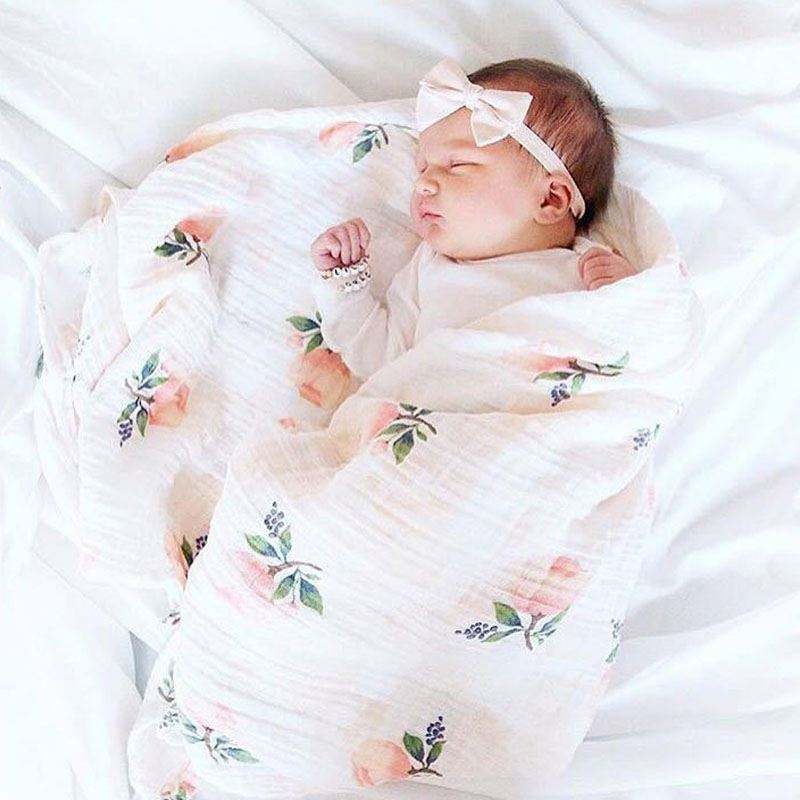 Baby Newborn Swaddle Blankets 100% Cotton Muslin Breathable Wearable