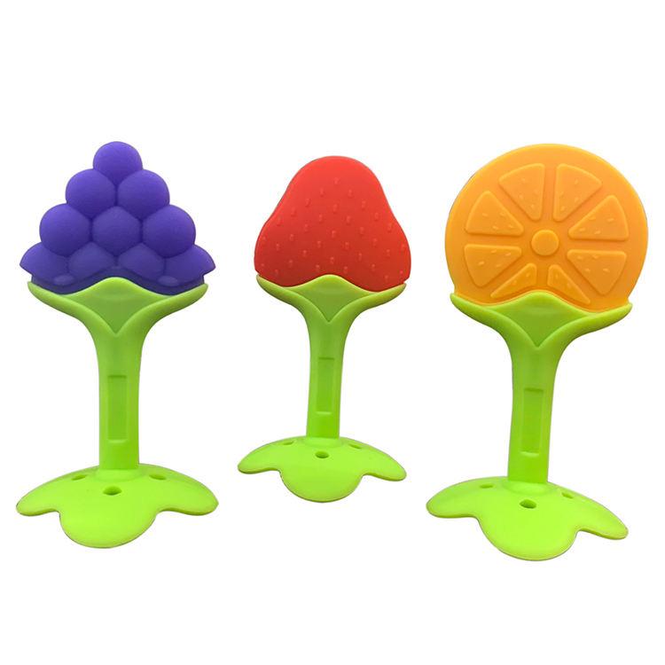 2021 Fruit Shape Silicone BPA Free Natural Organic Freezer Teether Toys