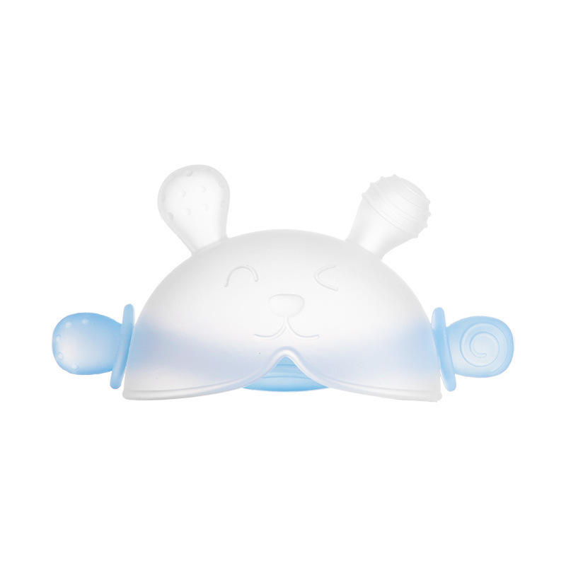 Free Food Grade Silicone Rabbit Cartoon 4-8 Month Baby Teether Soft Toy