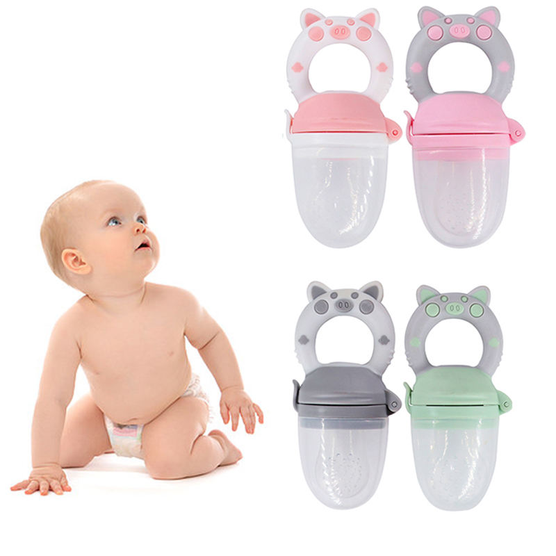 Fresh Food Feeder Pacifier Silicone Infant Teether Fruit Nibbler Baby