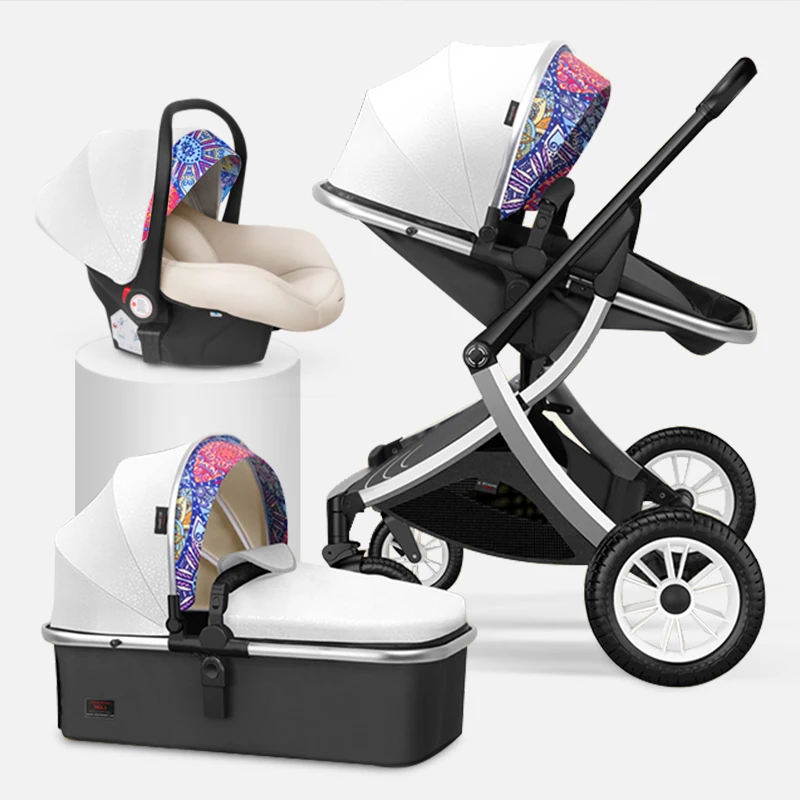All-in-One Travel System Baby Pram 3 in 1 Infant Baby Car Seat and