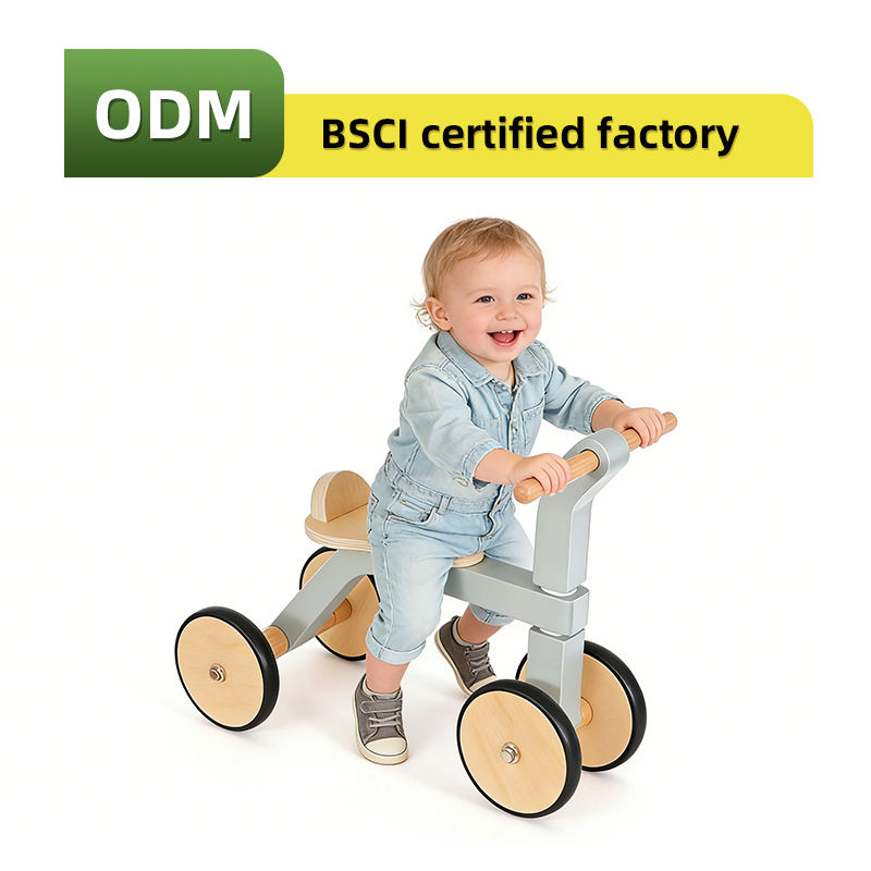 Premium 4 Wheels Toddler Tricycle Indoor Outdoor Baby Push Trike Bike