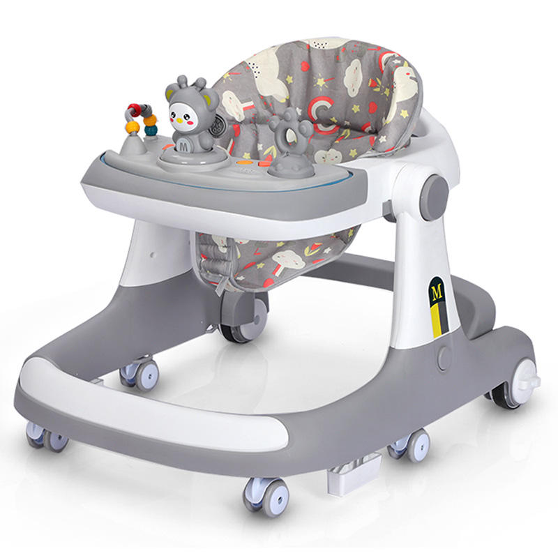 3 in 1 Foldable Baby Walker Sit-to-Stand Learning Walker with Seat
