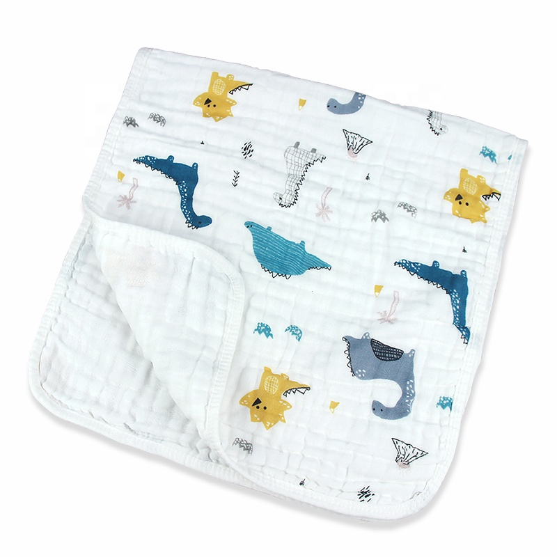 100% Cotton Super-dry Flawless Washable Muslin Face Cloth Baby Cartoon