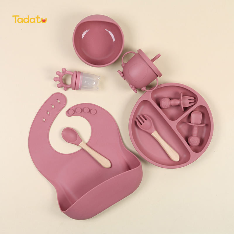 Silicone Baby Feeding Set Baby Led Weaning Supplies Baby Spoons Suction