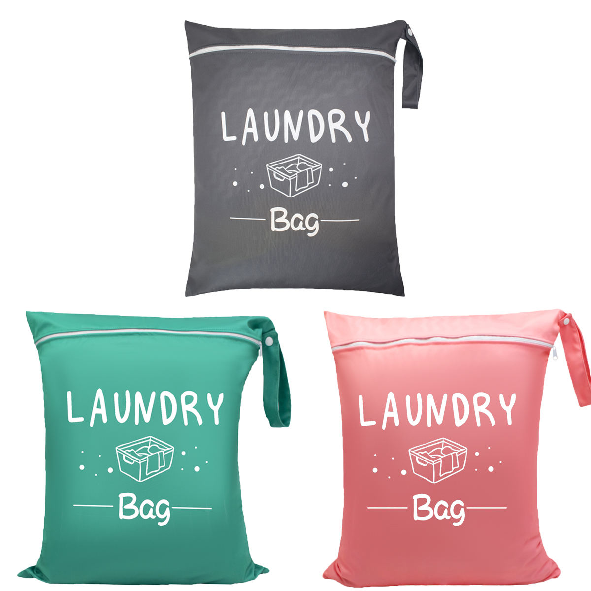 Waterproof Laundry Bag Wet Dry Bag, Washable Baby Diaper Organizer