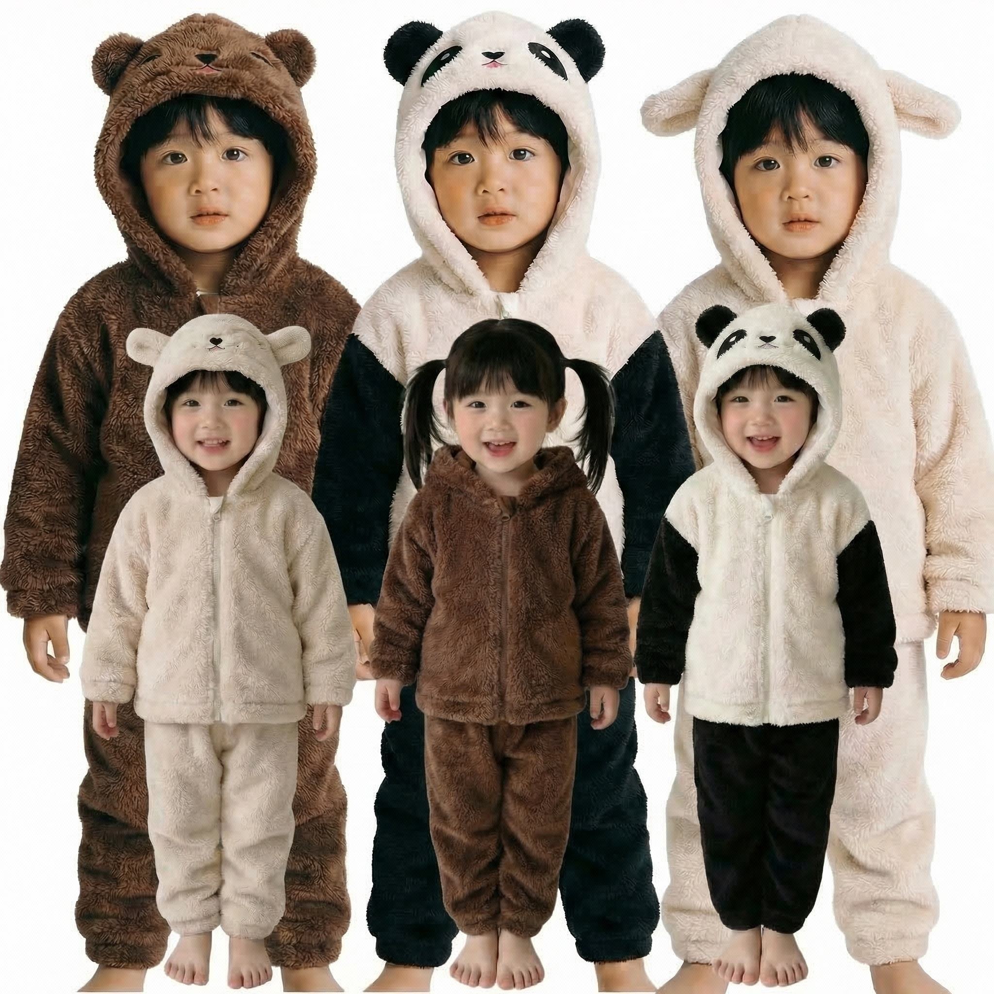 Baby Jacket Children's Fall Winter Facecloth Hooded Home Wear Suit for