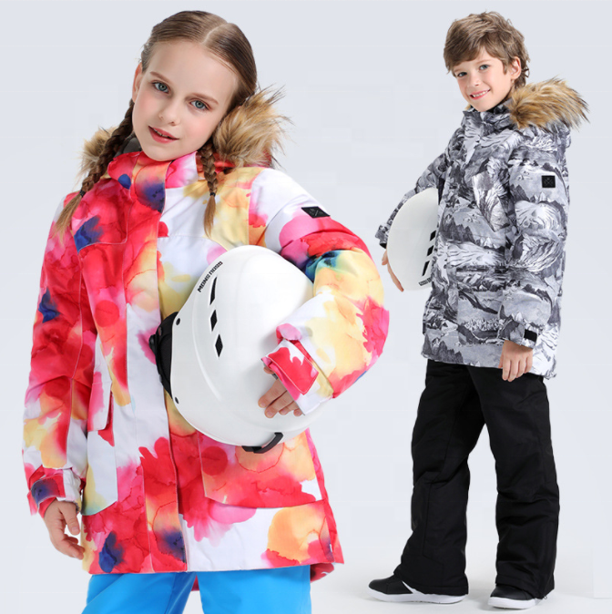Hooded Warm Waterproof Jacket Kids Coat Children Snowsuit Winter Infant